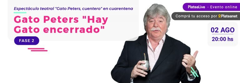 El "Gato" Peters superó la expectativas del primer show vía streaming y ya se prepara para la Fase 2 de su espectáculo