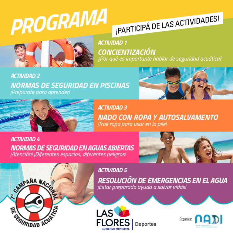 El lunes comienza la 7ª Campaña Nacional de Seguridad Acuática en el Natatorio Municipal