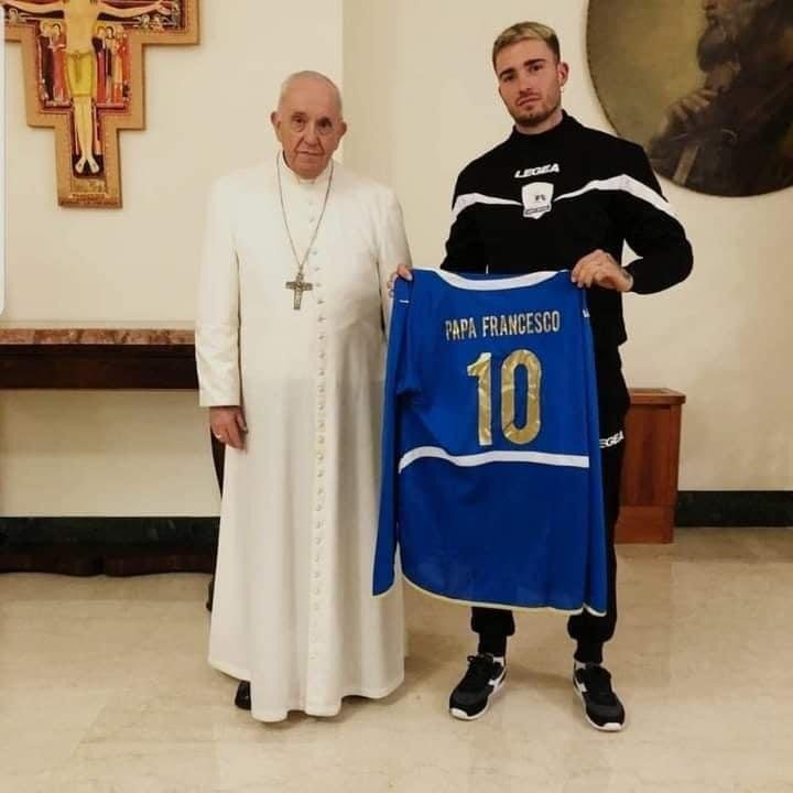 Tomás Blanstein junto al Papa Francisco