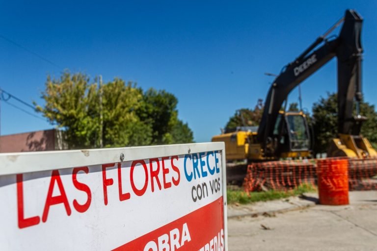 Se trabaja en completar la obra de la rotonda de Sarmiento y Perón