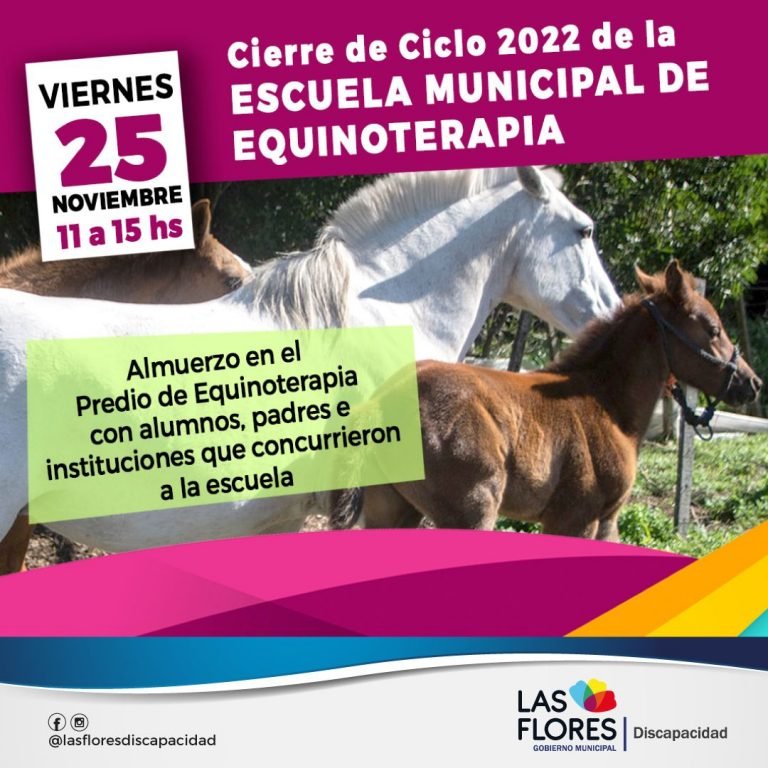 ESTE VIERNES CIERRE DE AÑO DE LA ESCUELA MUNICIPAL DE EQUINOTERAPIA