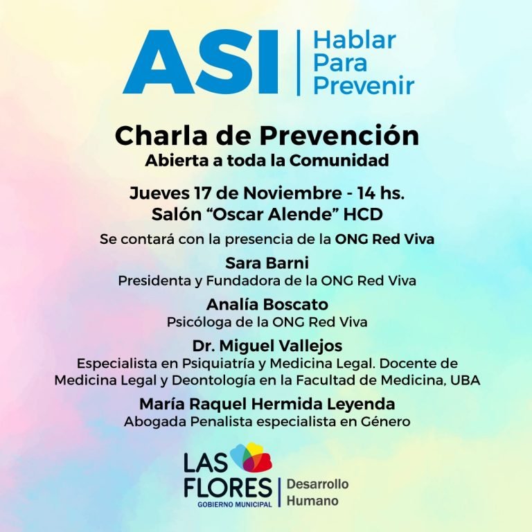 ASI (Abuso Sexual en las Infancias) Hablar para prevenir: Charla de Prevención abierta a la comunidad
