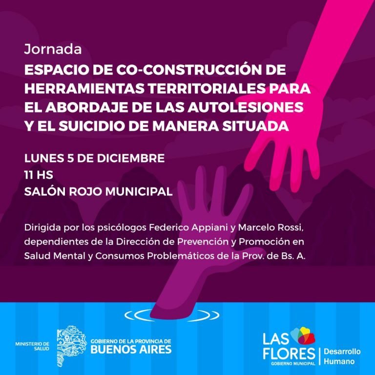 JORNADA SOBRE “HERRAMIENTAS TERRITORIALES PARA EL ABORDAJE DE LAS AUTOLESIONES Y EL SUICIDIO DE MANERA SITUADA”
