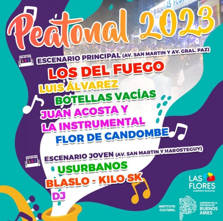 ESTE DOMINGO 29 HAY PEATONAL Y EL CIERRE SERÁ CON “LOS DEL FUEGO”