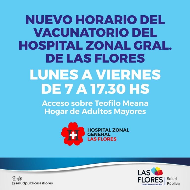 NUEVO HORARIO DEL VACUNATORIO DEL HOSPITAL