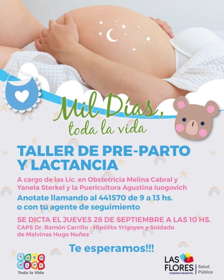 «MIL DÍAS, TODA LA VIDA»: NUEVO TALLER DE PRE PARTO Y LACTANCIA