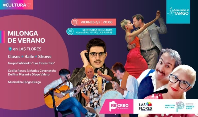 ESTE VIERNES “MILONGA DE VERANO” EN LA SECRETARÍA DE CULTURA