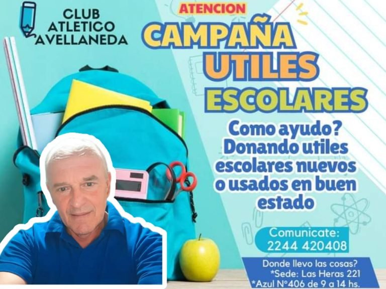 Campaña Utiles Escolares de la mano del Club Avellaneda
