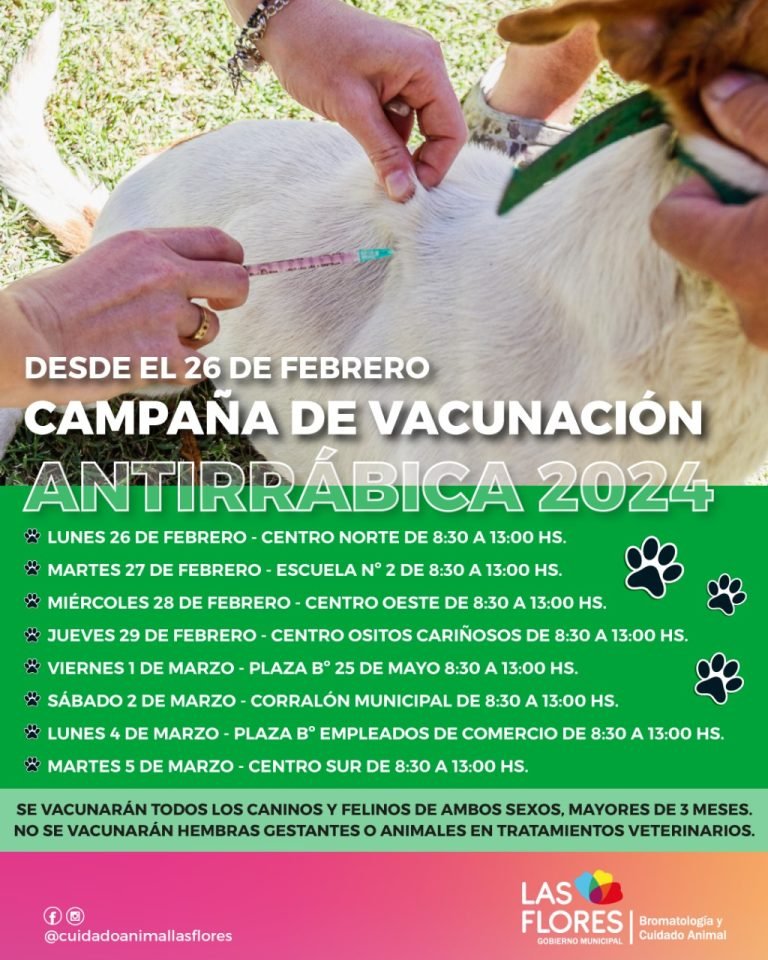 CAMPAÑA DE VACUNACIÓN ANTIRRÁBICA 2024