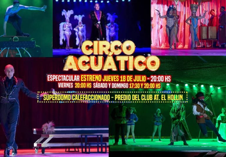 El Fantástico Circo Acuático hace hoy su primera función en Las Flores: cine, teatro y music hall fusionados en un solo show