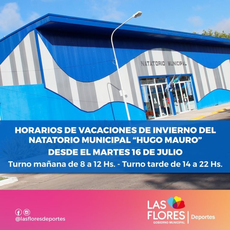 HORARIOS DEL NATATORIO CLIMATIZADO MUNICIPAL DURANTE VACACIONES DE INVIERNO