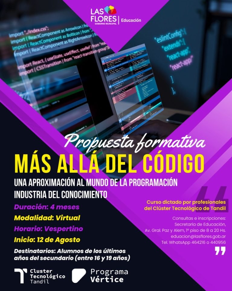 ABIERTA LA PREINSCRIPCIÓN A NUEVA PROPUESTA FORMATIVA: “MÁS ALLÁ DEL CÓDIGO”