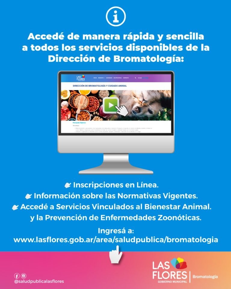 INFORMACIÓN Y SERVICIOS EN EL CANAL DIGITAL DE LA DIRECCIÓN DE BROMATOLOGÍA Y CUIDADO ANIMAL