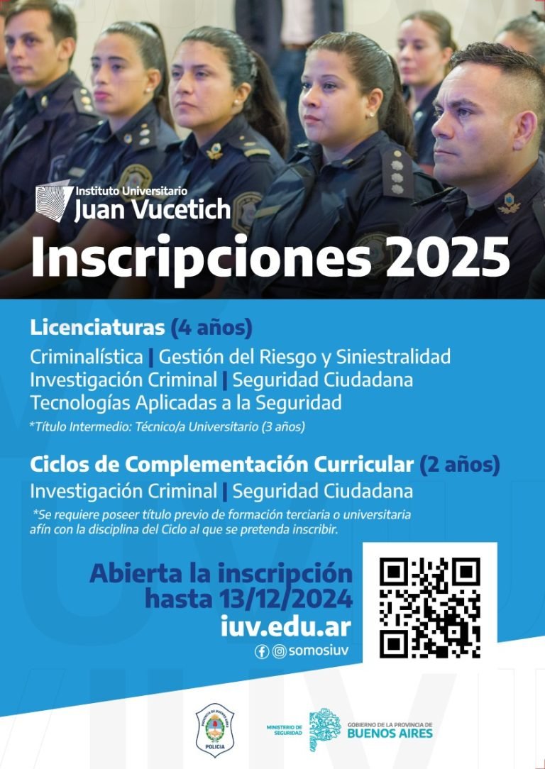 Inscripciones abiertas al Instituto Universitario Vucetich