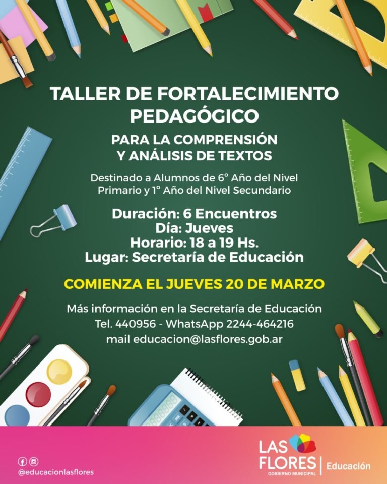 TALLER DE FORTALECIMIENTO PEDAGÓGICO PARA LA COMPRENSIÓN Y ANÁLISIS DE TEXTOS