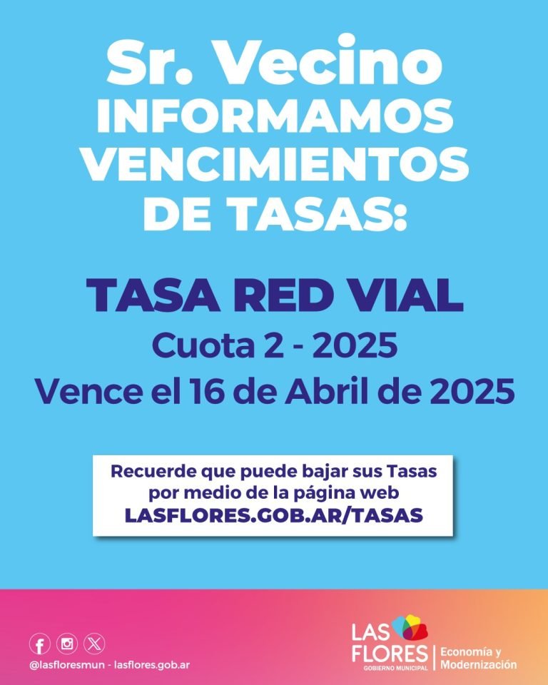 VENCIMIENTO DE TASAS MUNICIPALES
