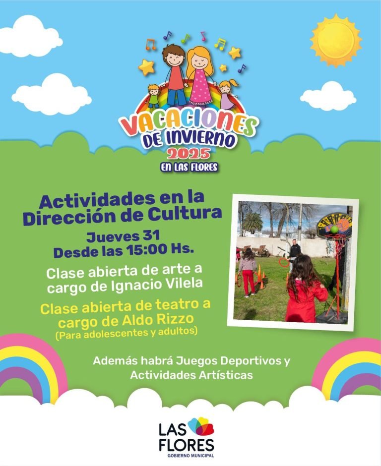VACACIONES DE INVIERNO: HOY DIRECCIÓN DE CULTURA