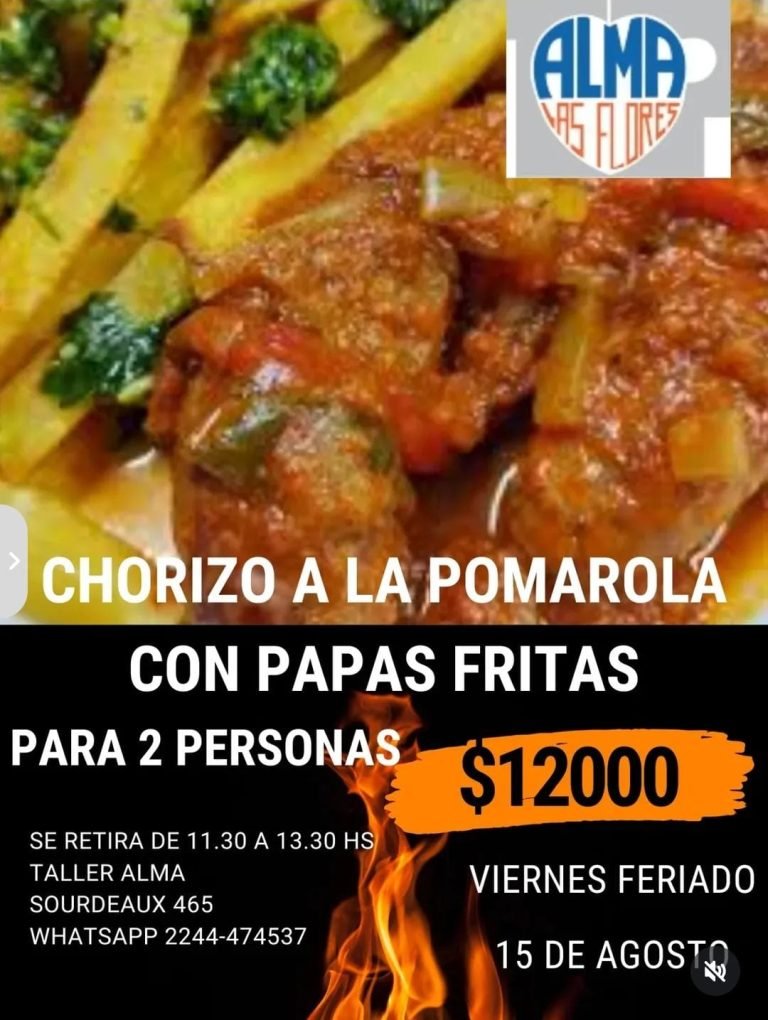 Taller Alma: venta de chorizos a la pomarola
