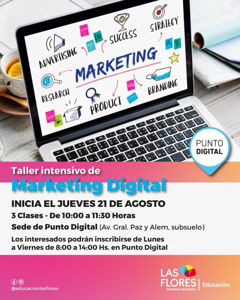 TALLER INTENSIVO DE MARKETING DIGITAL: INSCRIPCIONES ABIERTAS