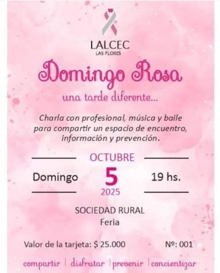 Marita Brahin sobre el Domingo Rosa: «tratamos de que sea un tarde divertida más allá de lo que nos convoca»