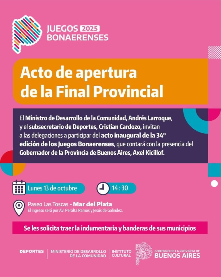 La delegación florense está rumbo a Mar del Plata para participar de la apertura de los Juegos Bonaerenses 2025