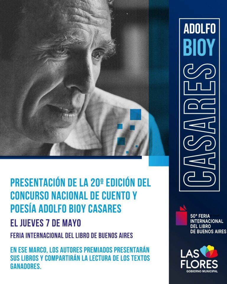 PRESENTACIÓN DE LA 20° EDICIÓN DEL CONCURSO NACIONAL DE CUENTO Y POESÍA “ADOLFO BIOY CASARES” EN LA FERIA DEL LIBRO