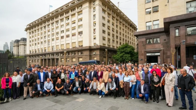 Intendentes de todo el país reclamaron en el Ministerio de Economía por fondos y obras paralizadas