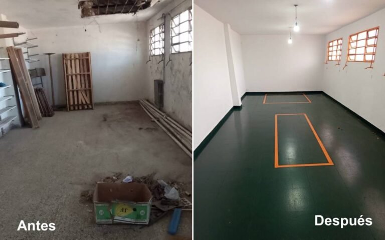RECUPERACIÓN DE ESPACIO Y MARCADO DE CANCHAS EN LA EX FÁBRICA CATTORINI