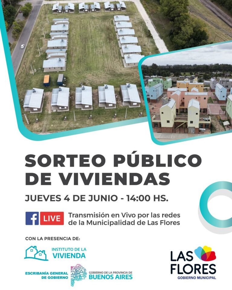 HOY TRANSMISIÓN EN VIVO DEL SORTEO PÚBLICO DE VIVIENDAS