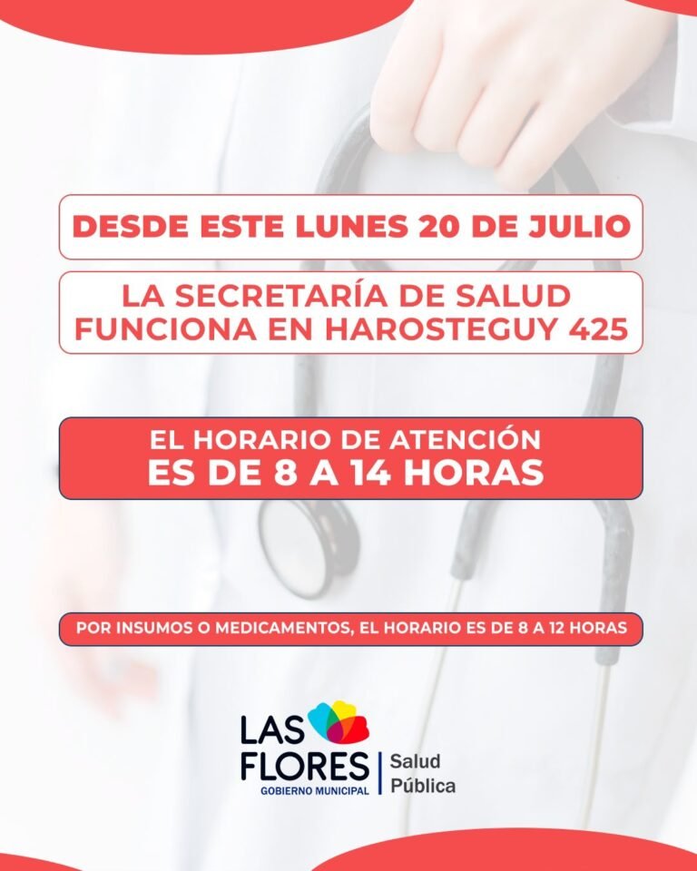 LA SECRETARÍA DE SALUD ATIENDE DESDE HOY EN SU NUEVA DIRECCIÓN