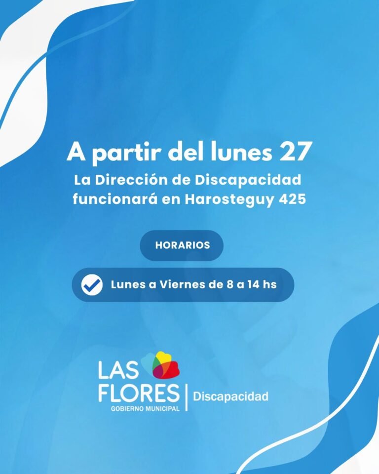 NUEVA UBICACIÓN DE LA DIRECCIÓN DE DISCAPACIDAD