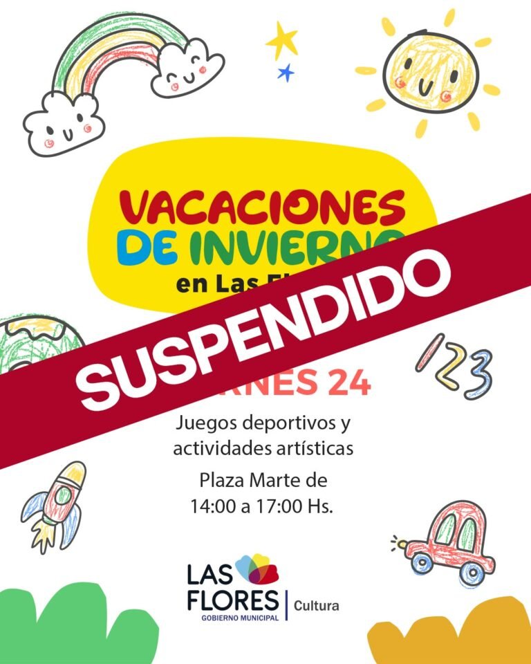 VACACIONES DE INVIERNO: ACTIVIDAD DE HOY SUSPENDIDA