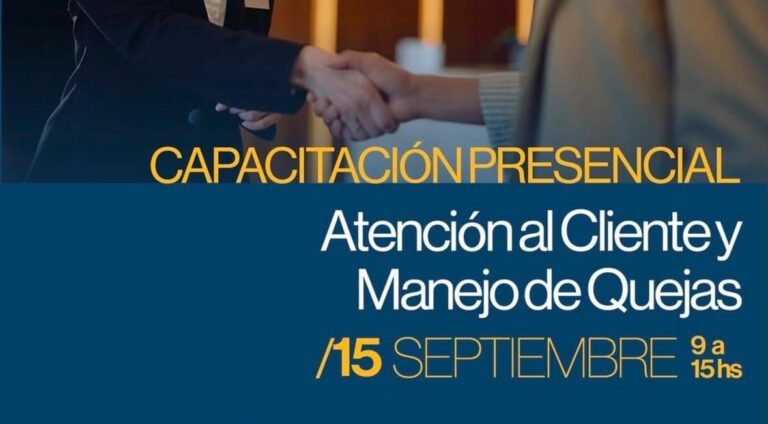 CAPACITACIÓN PRESENCIAL “ATENCIÓN AL CLIENTE Y MANEJO DE QUEJAS” DESTINADA A TRABAJADORES DE HOTELERIA, GASTRONOMÍA Y AFINES