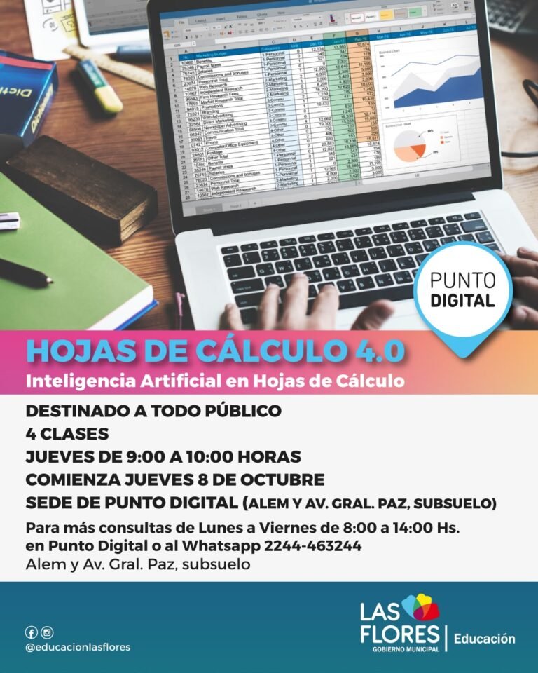 HOJAS DE CÁLCULO 4.0: NUEVO CURSO DE PUNTO DIGITAL