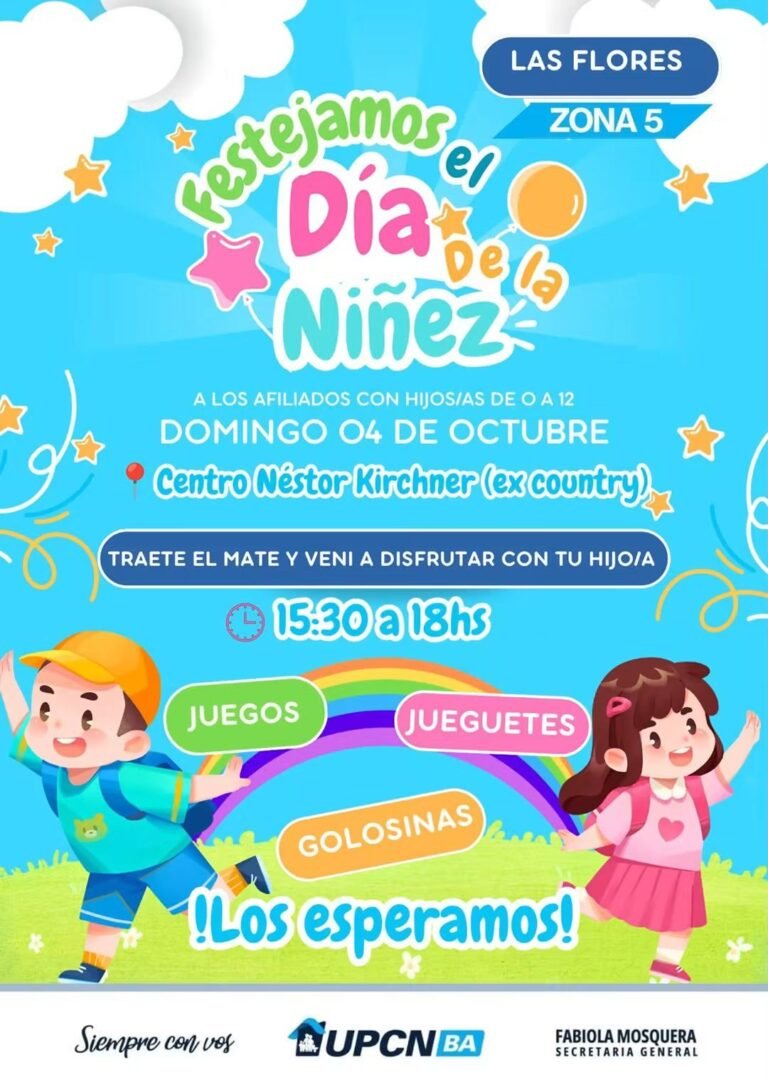 UPCN invita a participar de una jornada recreativa por el Día de la Niñez