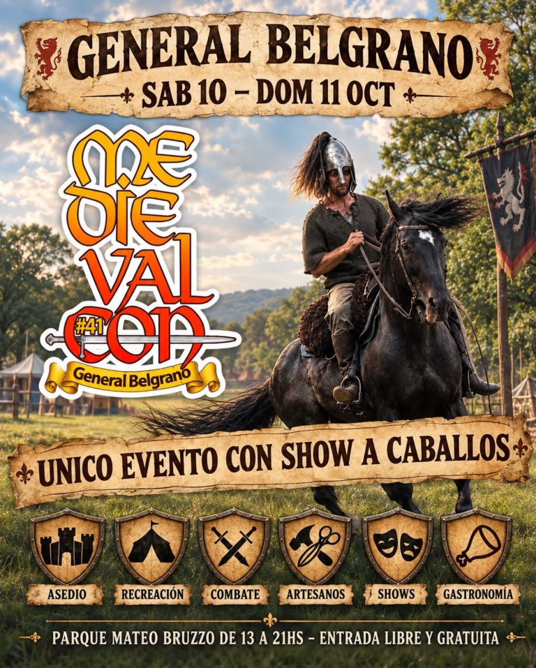 MedievalCon llega a General Belgrano con una gran propuesta medieval para toda la familia